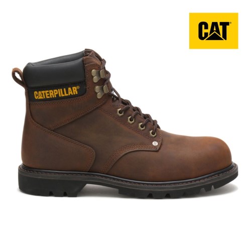 Caterpillar Second Shift Steel Toe Werkschoenen Heren DonkerBruin (BPDU.NL)